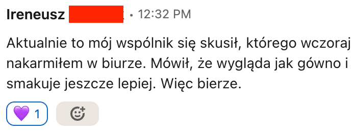 Wiadomość od: Ireneusz